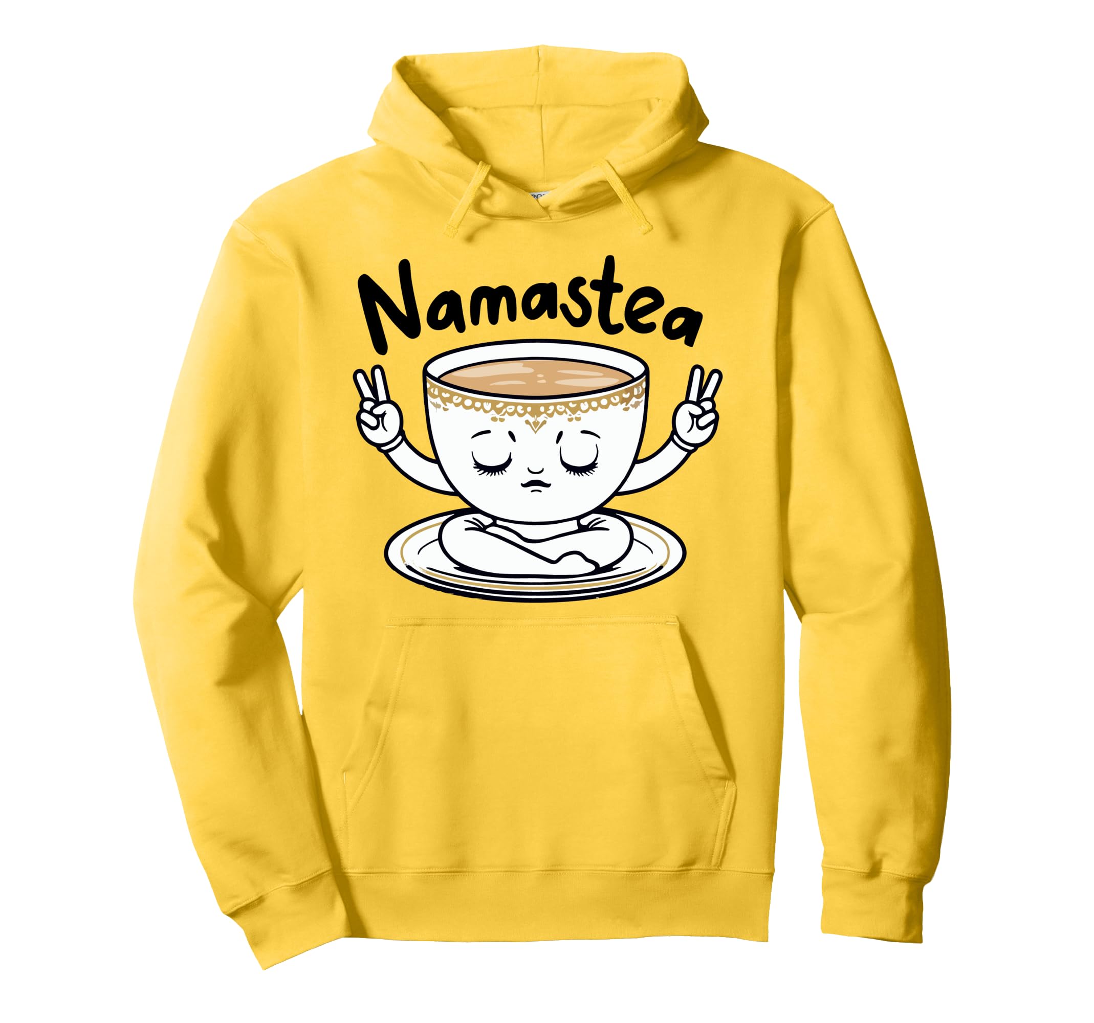 Namastea Tea Cup Namaste Meditation Hoodie - Custom Art Print for Adults - T-Shirt, Sweatshirt, Hoodie