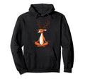 Meditation Reindeer Yoga Pose Hoodie - Casual Everyday Wear Unisex - T-Shirt, Sweatshirt, Hoodie