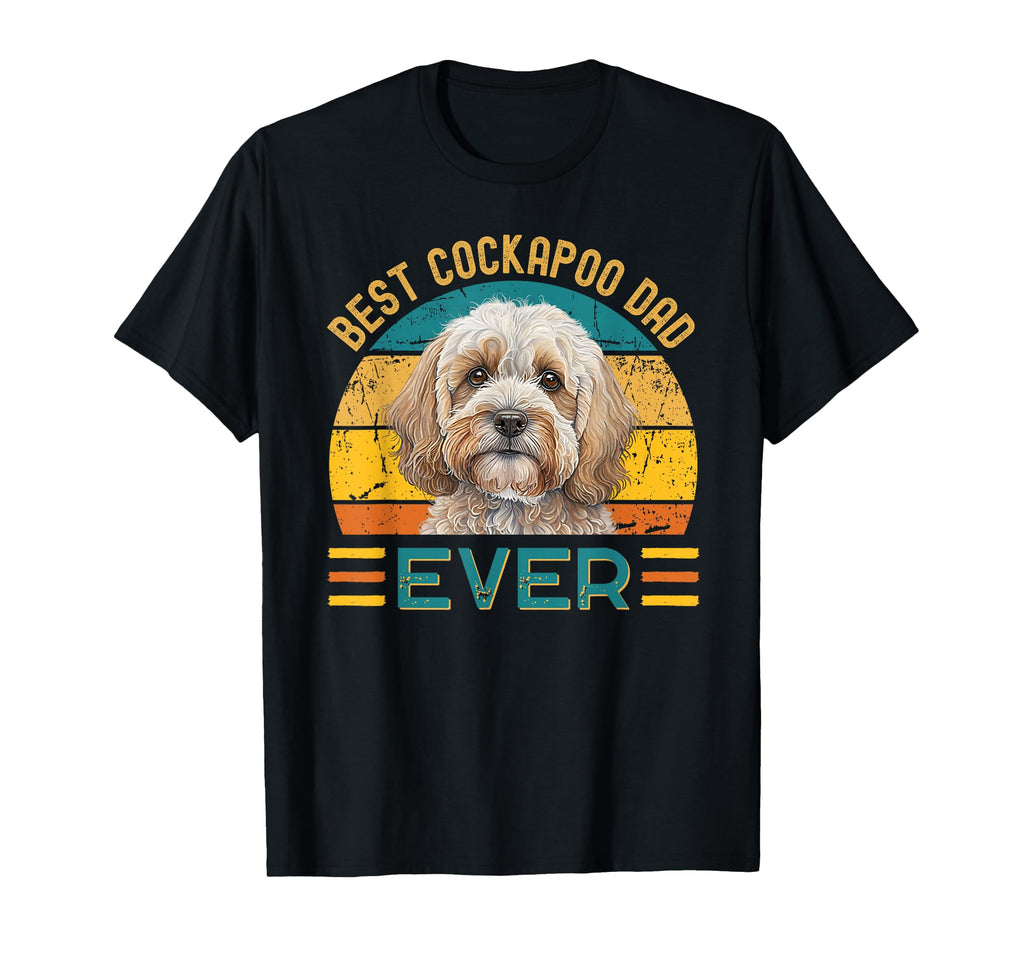 Best Cockapoo Dad Ever Dog Lover T-Shirt - Minimalist Print Men Women - T-Shirt, Sweatshirt, Hoodie