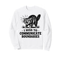 I Hiss To Communicate Boundaries Cat Sweatshirt - Streetwear Style Unisex - T-Shirt, Sweatshirt, Hoodie