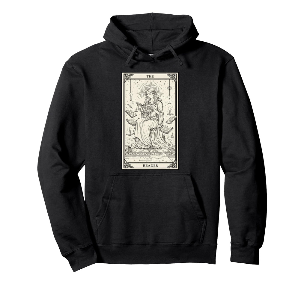 Reader Tarot Card Reading Book Hoodie - Fun Novelty Design for Adults - T-Shirt, Sweatshirt, Hoodie