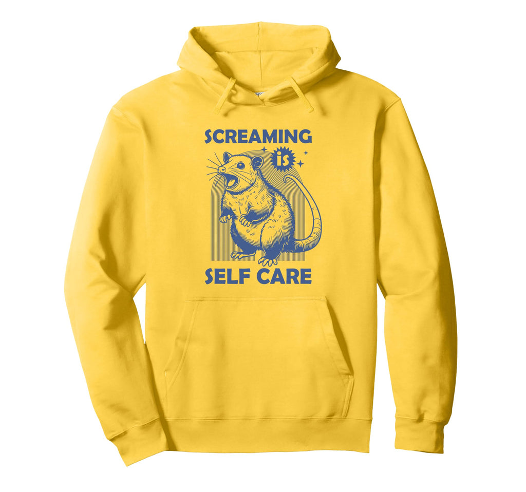 Possum Funny Aesthetic Self Care Animal Hoodie - Graphic Print Unisex - T-Shirt, Sweatshirt, Hoodie
