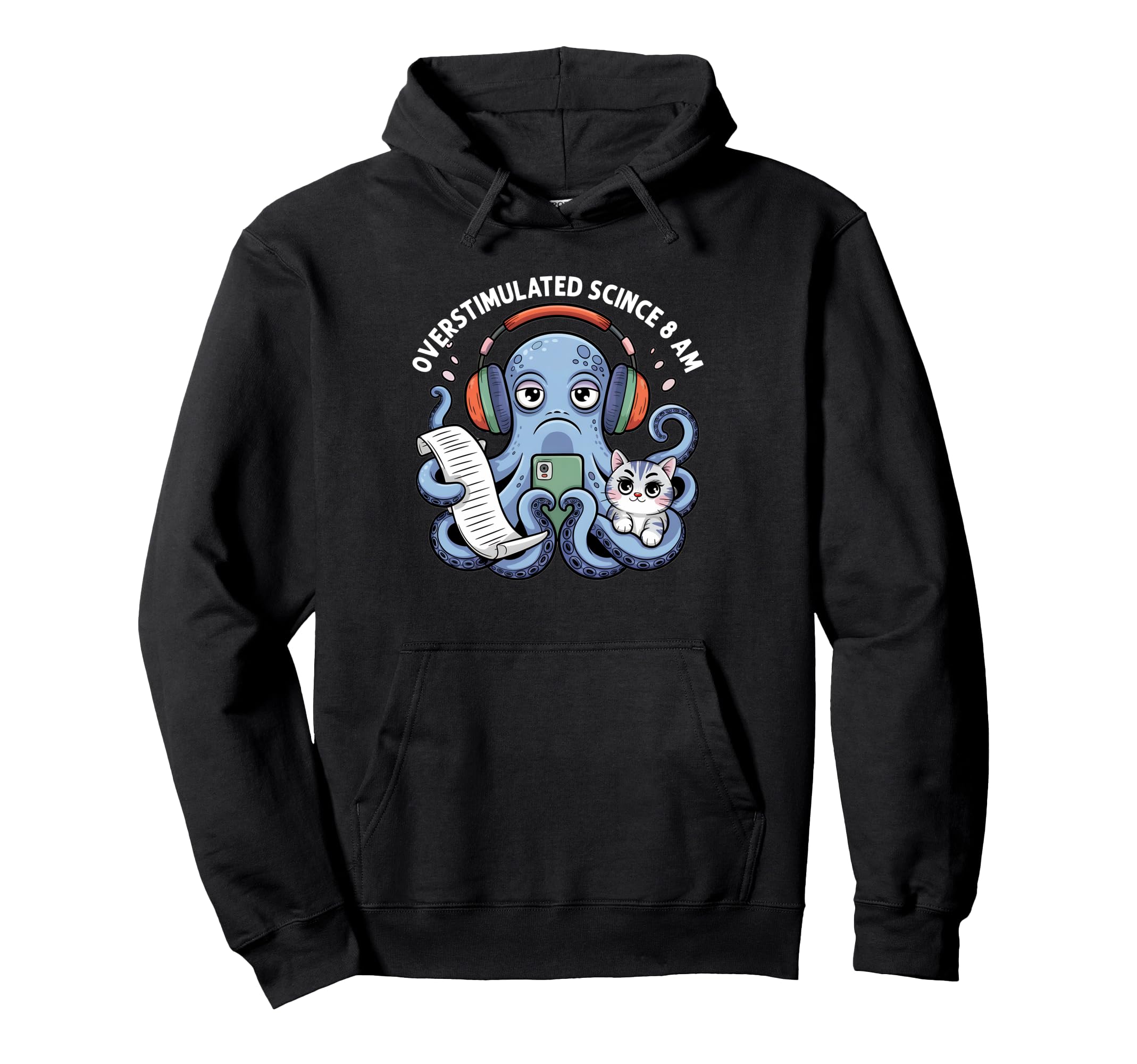 Overstimulated Mom Club Hoodie - Casual Everyday Wear Men Women - T-Shirt, Sweatshirt, Hoodie