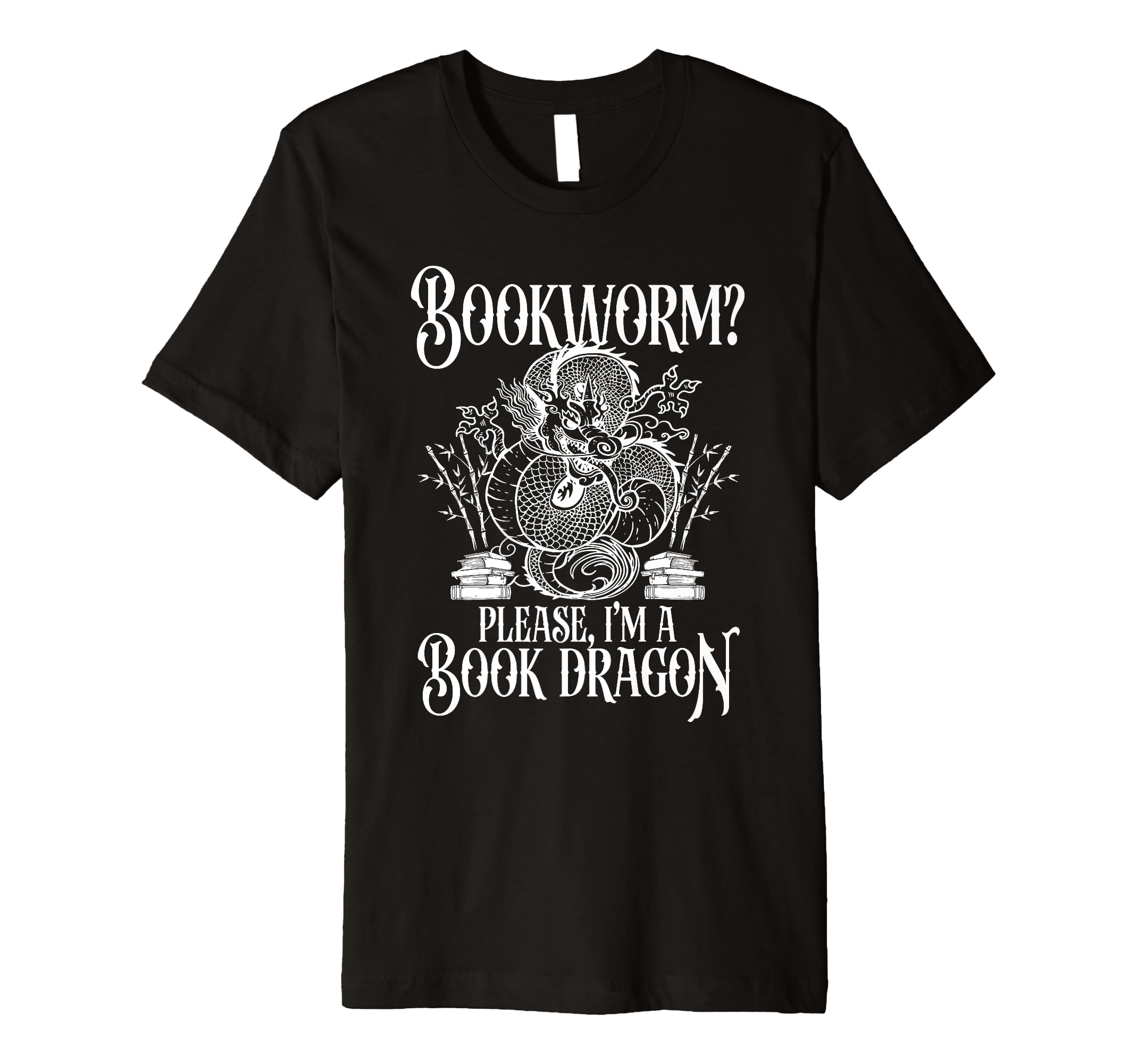 Bookworm Book Dragon T-Shirt - Casual Everyday Wear Unisex - T-Shirt, Sweatshirt, Hoodie