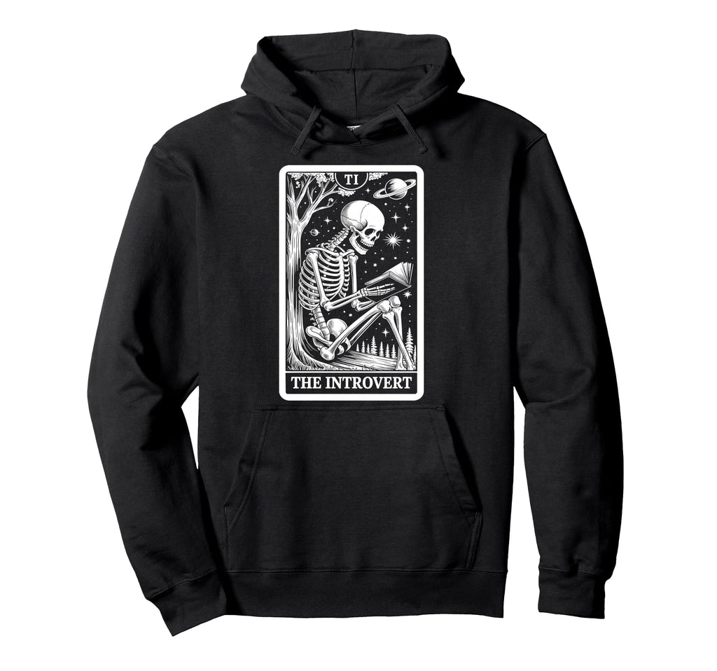 Introvert Tarot Indoorsy Antisocial Hoodie - Custom Art Print Men Women - T-Shirt, Sweatshirt, Hoodie