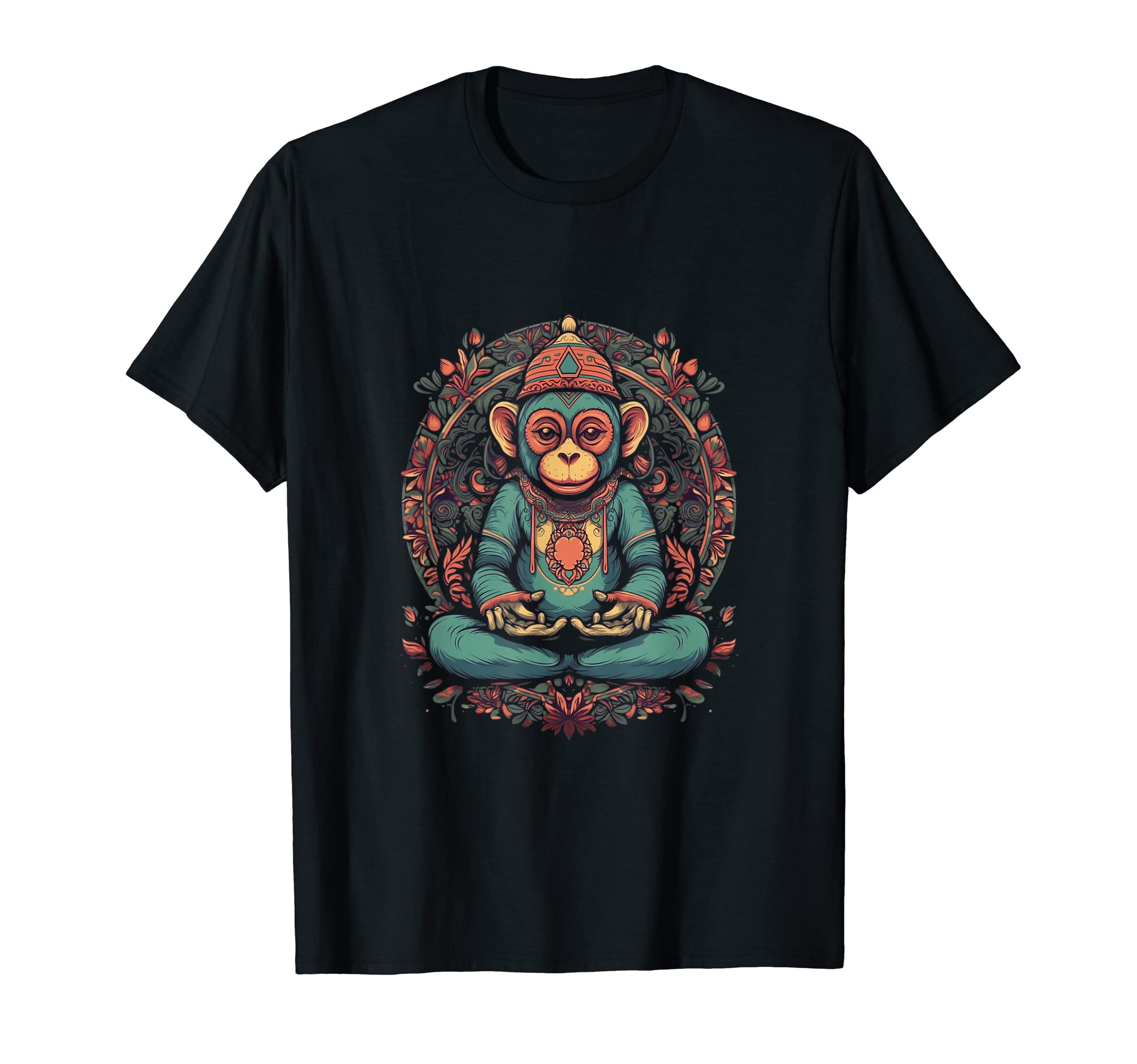 Yoga Monkey Meditation Zen Mindfulness T-Shirt - Trendy Graphic for Adults - T-Shirt, Sweatshirt, Hoodie