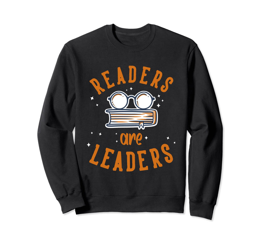 Readers Are Leaders Bookmarks Sweatshirt - Minimalist Print for Adults - T-Shirt, Sweatshirt, Hoodie