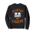 Readers Are Leaders Bookmarks Sweatshirt - Minimalist Print for Adults - T-Shirt, Sweatshirt, Hoodie