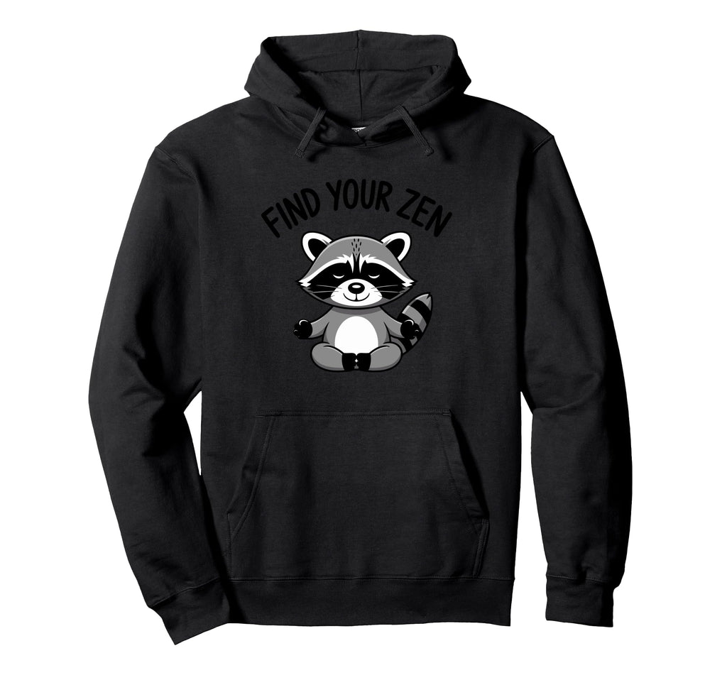 Meditating Raccoon Peace Serenity Hoodie - Custom Art Print Unisex - T-Shirt, Sweatshirt, Hoodie