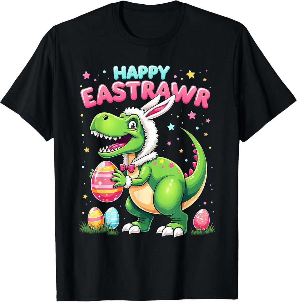Dinosaur Kid Girls Easter Egg Hunt Funny Gift Unisex T-shirt, Sweatshirt, Hoodie, Long Sleeve Tee - T-Shirt, Sweatshirt, Hoodie