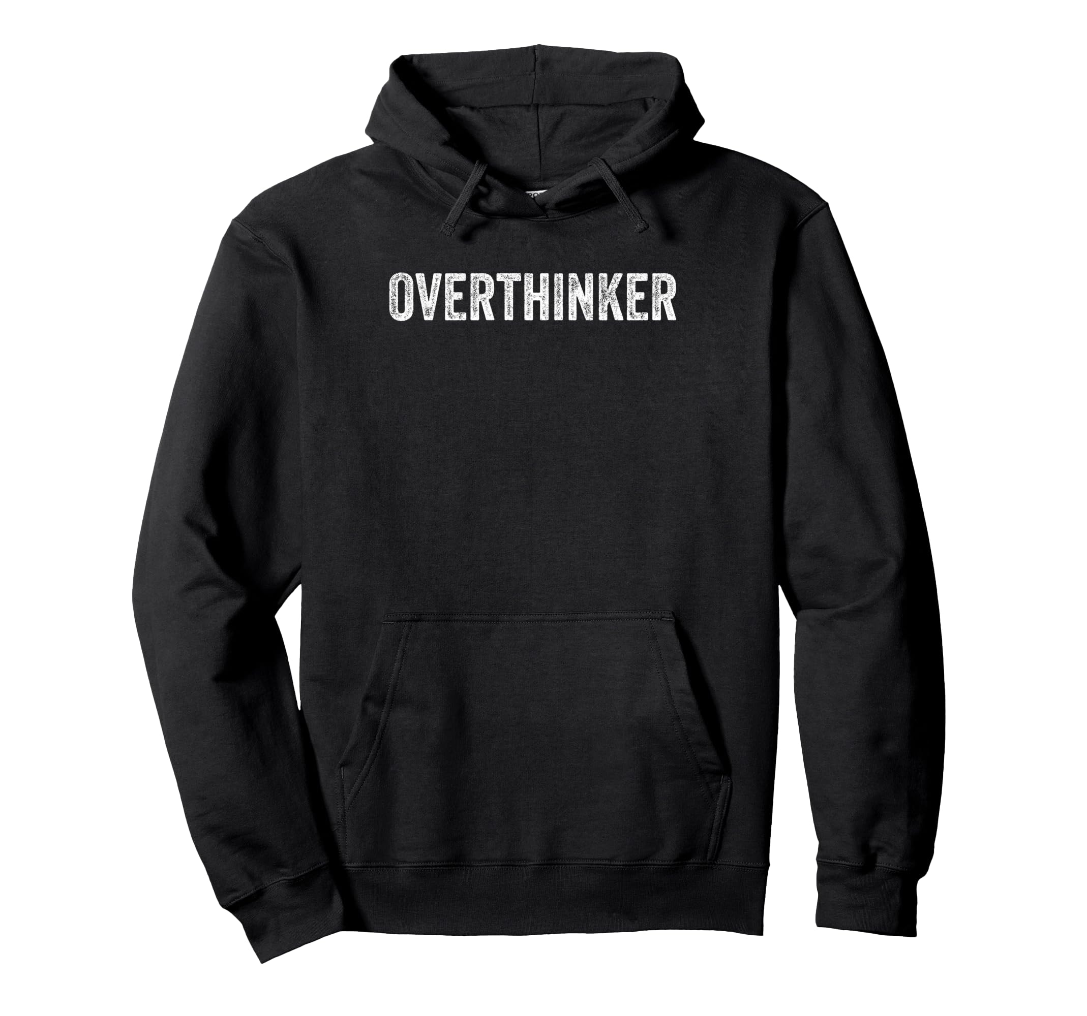 Overthinker Hoodie - Minimalist Print Men Women - T-Shirt, Sweatshirt, Hoodie