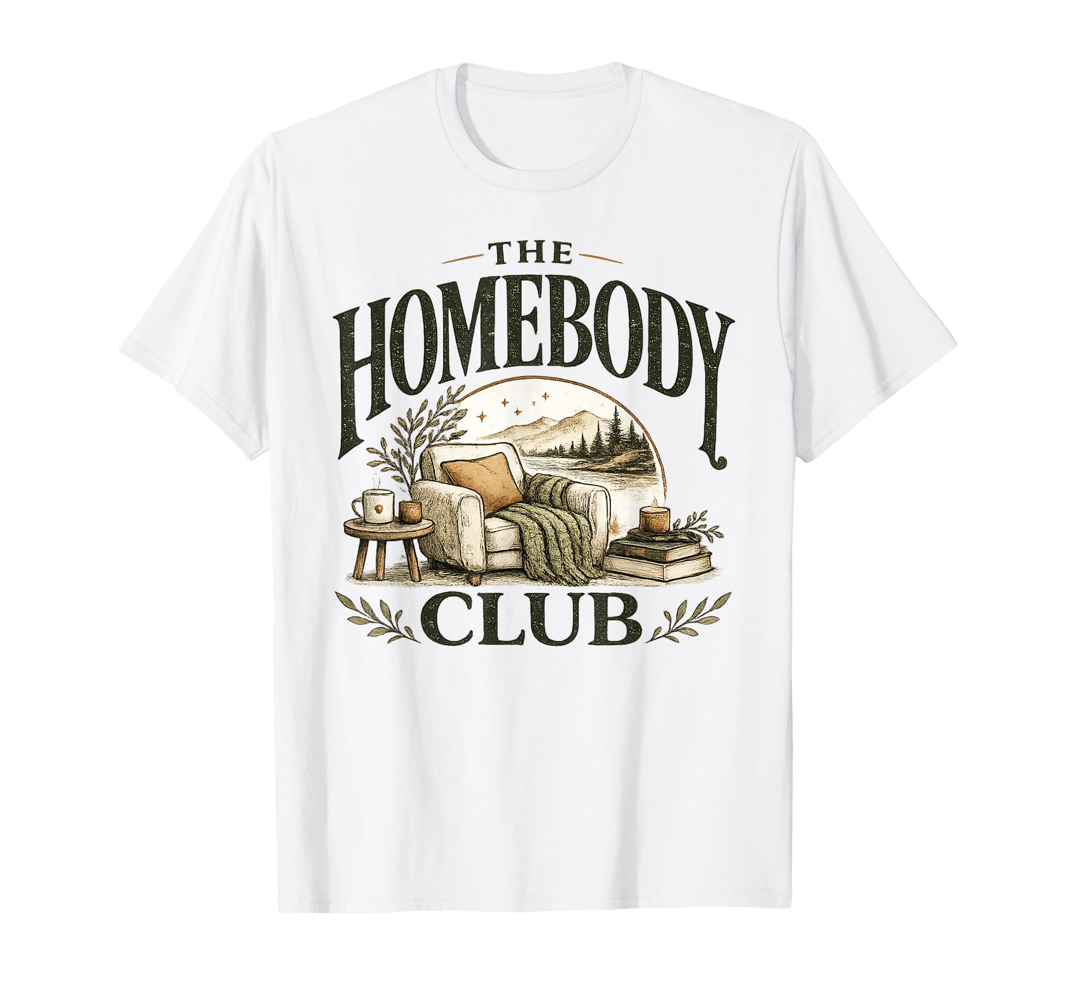 Homebody Club Funny Introvert Cozy T-Shirt - Aesthetic Graphic Men Women - T-Shirt, Sweatshirt, Hoodie