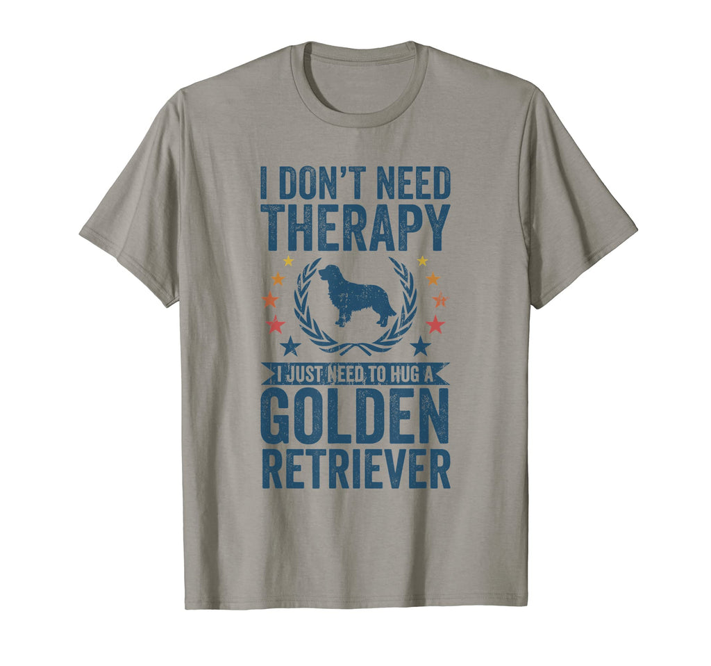 Dont Need Therapy Just Hug Dog Golden T-Shirt - Custom Art Print Men Women - T-Shirt, Sweatshirt, Hoodie