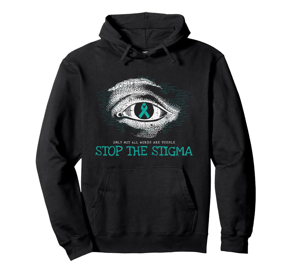 Stop End Stigma Ovarian Cancer Ribbon Hoodie - Custom Art Print Men Women - T-Shirt, Sweatshirt, Hoodie