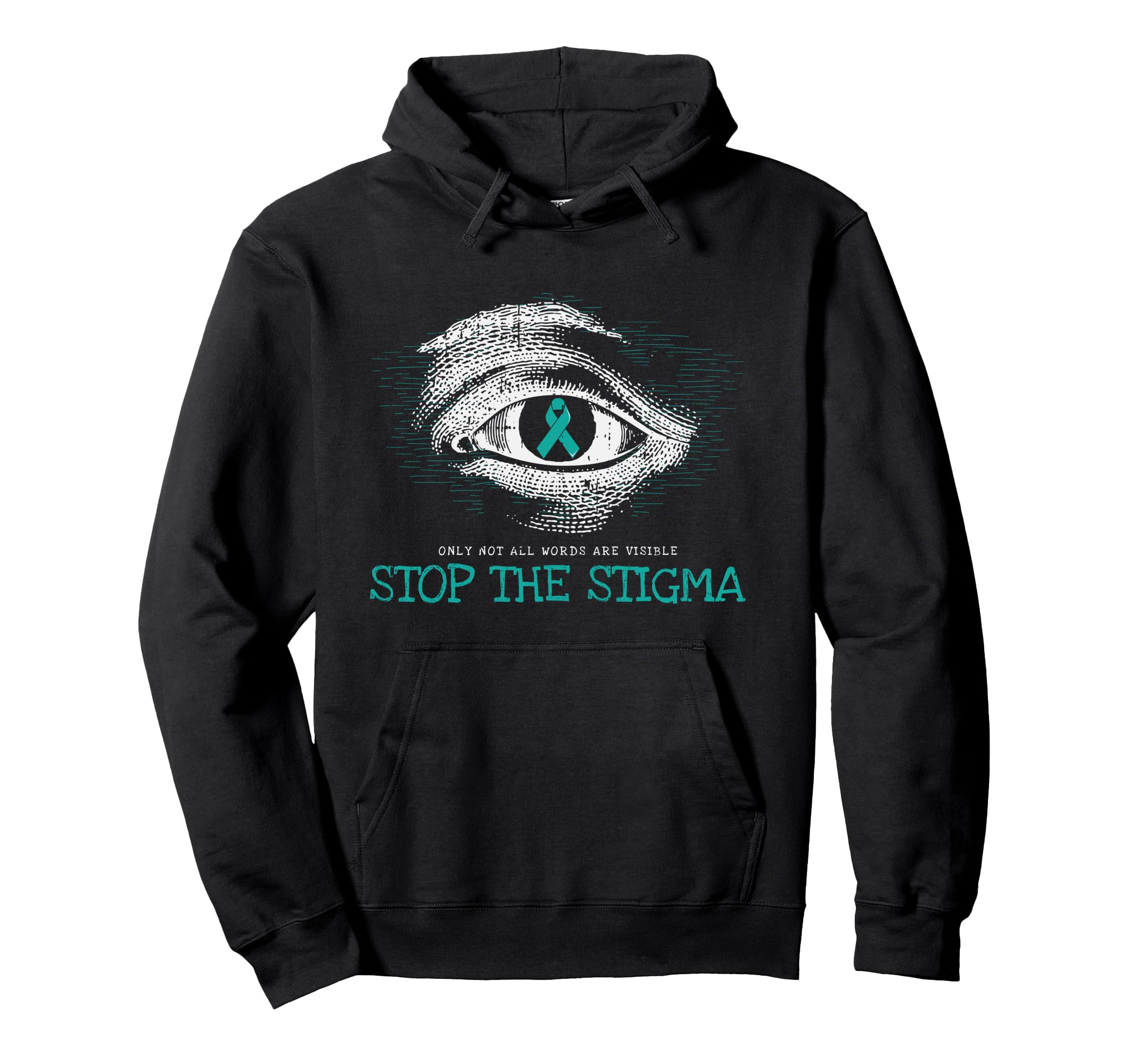 Stop End Stigma Ovarian Cancer Ribbon Hoodie - Custom Art Print Men Women - T-Shirt, Sweatshirt, Hoodie