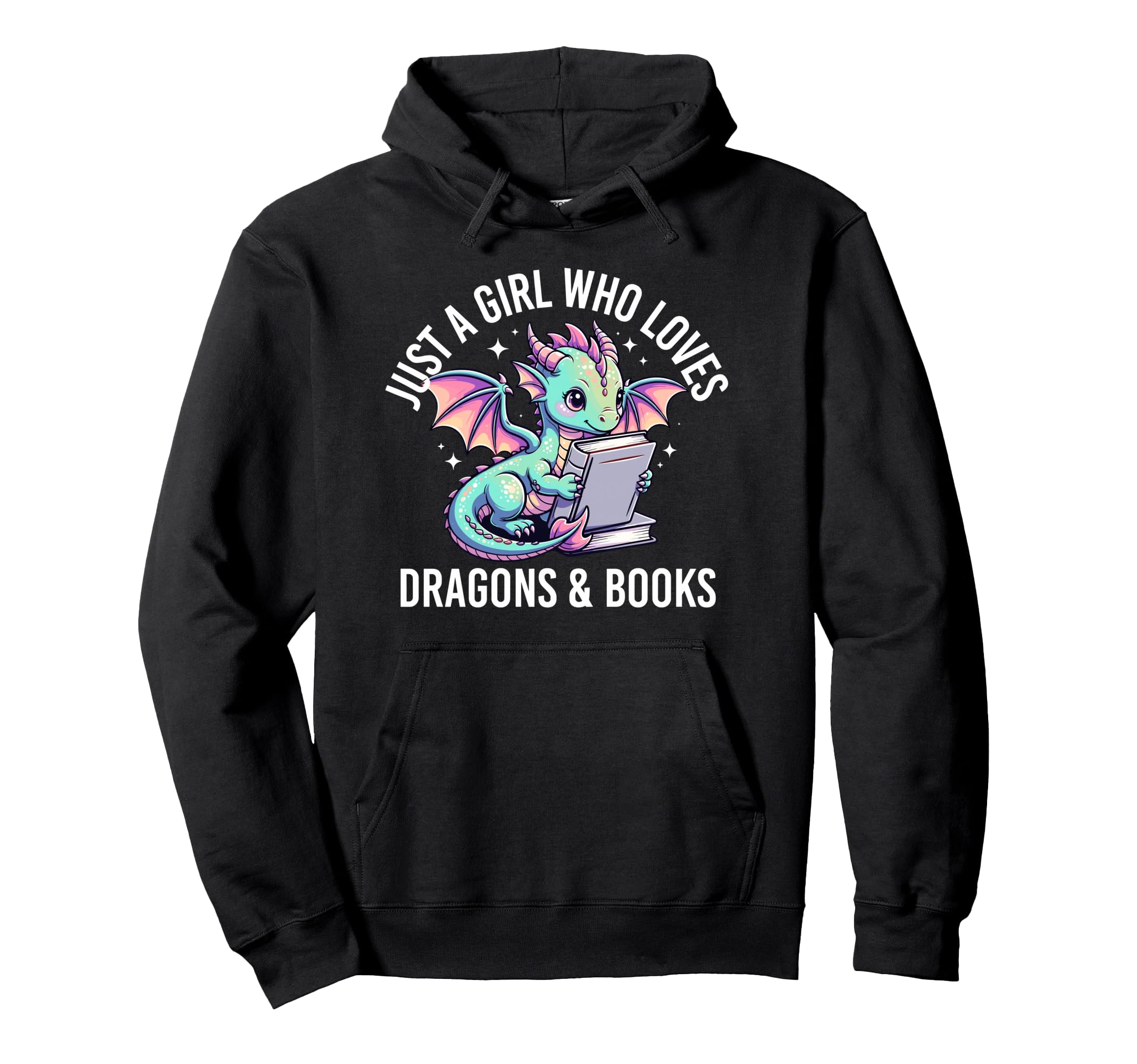 Just Who Loves Dragons And Books Hoodie - Streetwear Style Men Women - T-Shirt, Sweatshirt, Hoodie