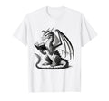 Dragon Reading Book Bookworm Books Dragon T-Shirt - Unique Graphic Unisex - T-Shirt, Sweatshirt, Hoodie