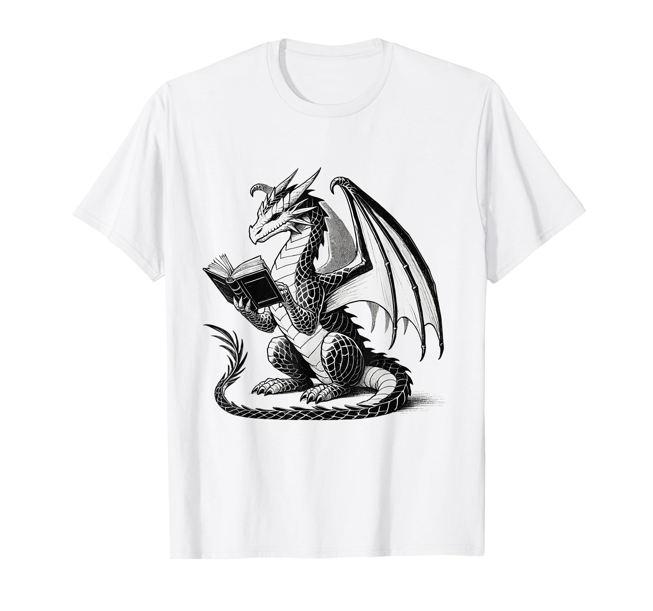 Dragon Reading Book Bookworm Books Dragon T-Shirt - Unique Graphic Unisex - T-Shirt, Sweatshirt, Hoodie