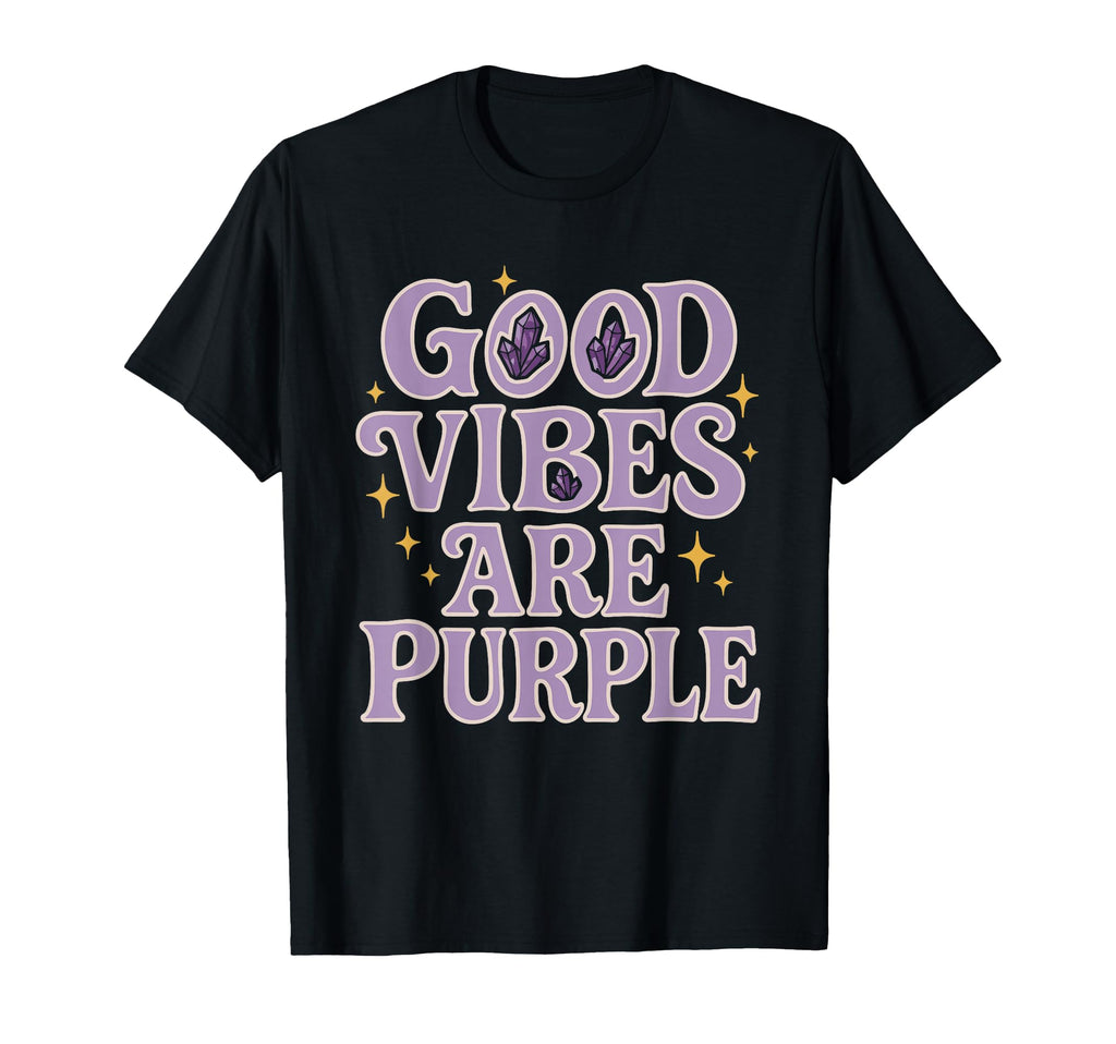 Amethyst Addict Healing Crystal Energy T-Shirt - Custom Art Print Unisex - T-Shirt, Sweatshirt, Hoodie