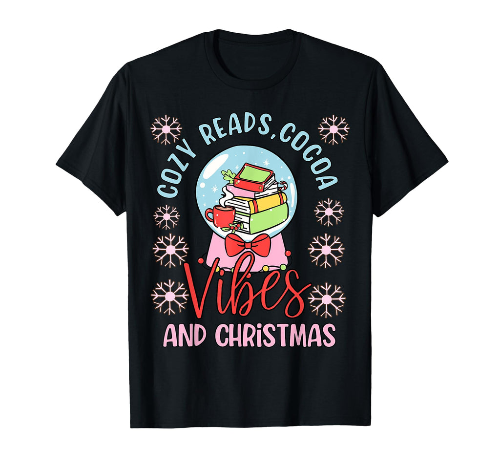 Cozy Vibes Snow Globe And Books T-Shirt - Custom Art Print for Adults - T-Shirt, Sweatshirt, Hoodie
