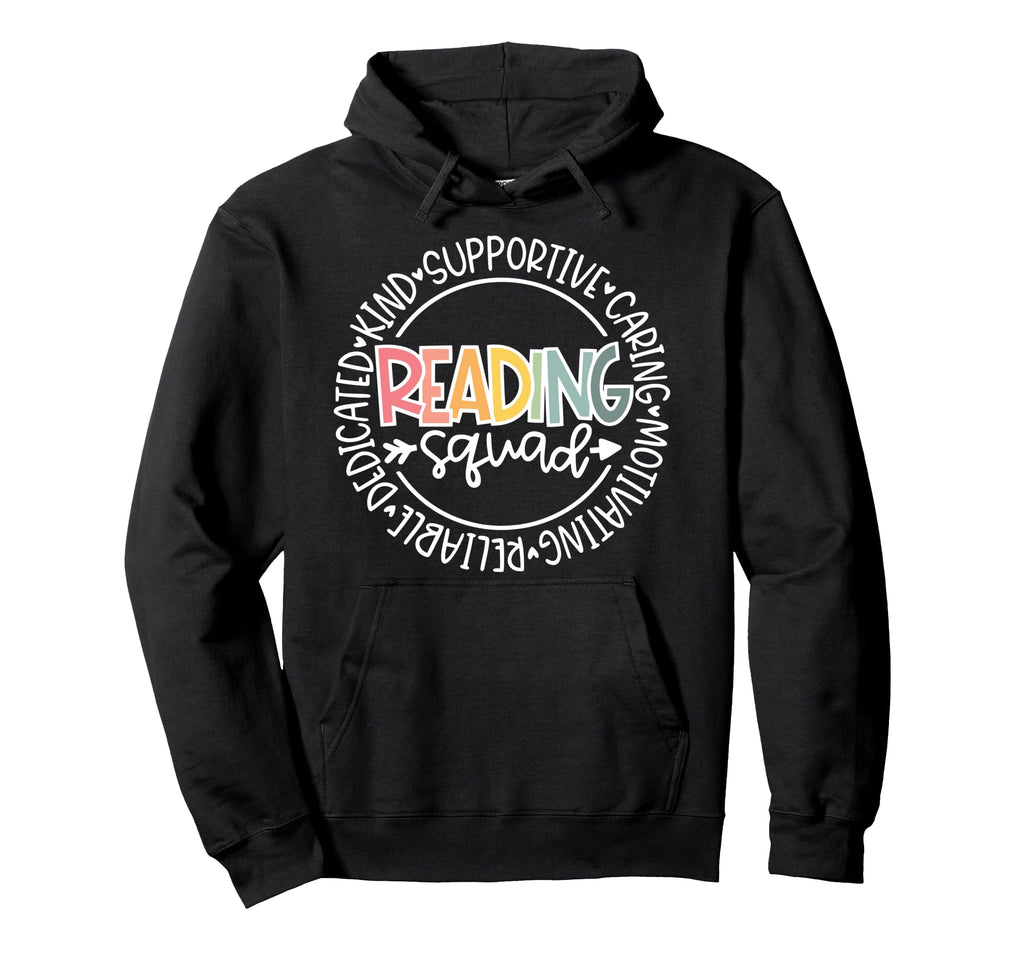 Reading Squad Teacher Reader Librarian Hoodie - Custom Art Print Men Women - T-Shirt, Sweatshirt, Hoodie