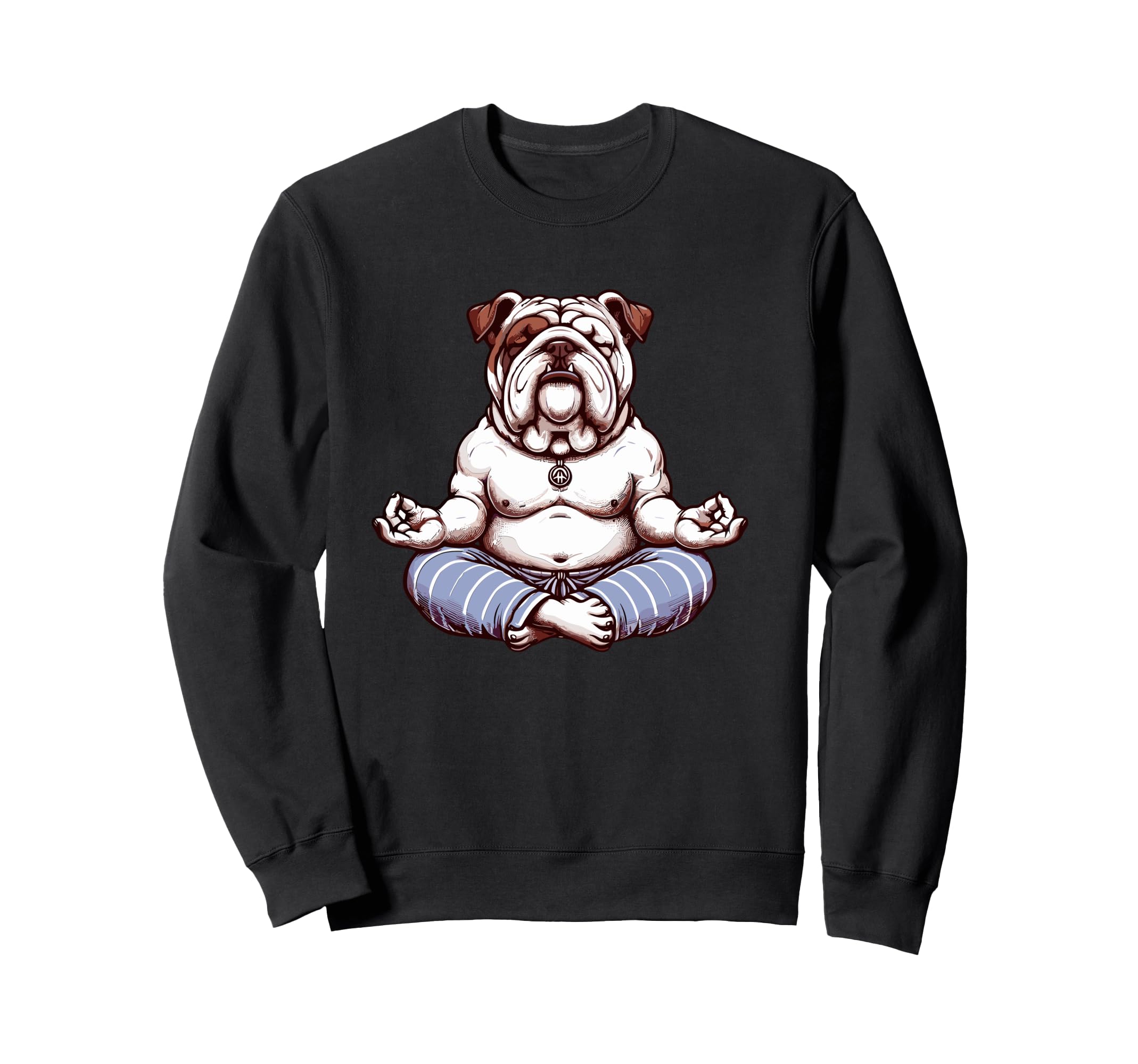Meditation Bulldog Yoga Pose Sweatshirt - Streetwear Style for Adults - T-Shirt, Sweatshirt, Hoodie
