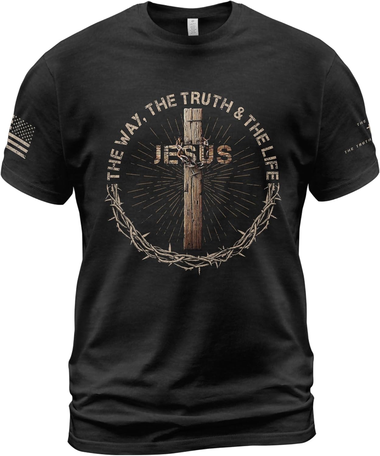 Jesus The Way The Truth The Life Shirt, Christian Shirts for Men, Cross Shirt, Bible Verse Tshirt, Faith Shirts for Men 2 - T-Shirt, Sweatshirt, Hoodie