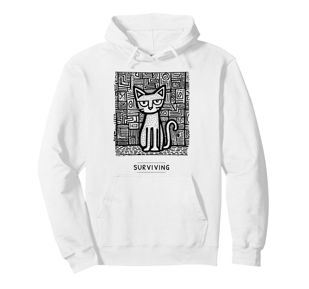 Surviving Cat Meme Dry Introvert Energy Hoodie - Aesthetic Graphic Unisex - T-Shirt, Sweatshirt, Hoodie