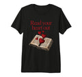 Read Your Heart Out Book Hearts T-Shirt - Minimalist Print for Adults - T-Shirt, Sweatshirt, Hoodie