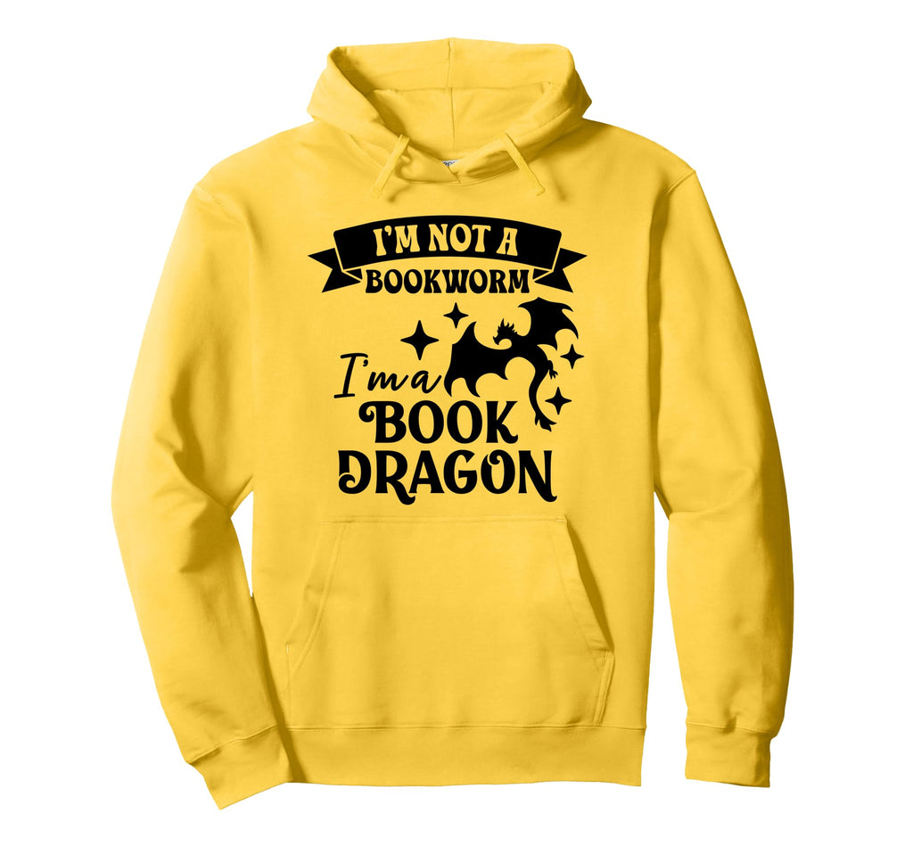 Im Not Bookworm Im Book Dragon Book Lover Hoodie - Minimalist Print Unisex - T-Shirt, Sweatshirt, Hoodie
