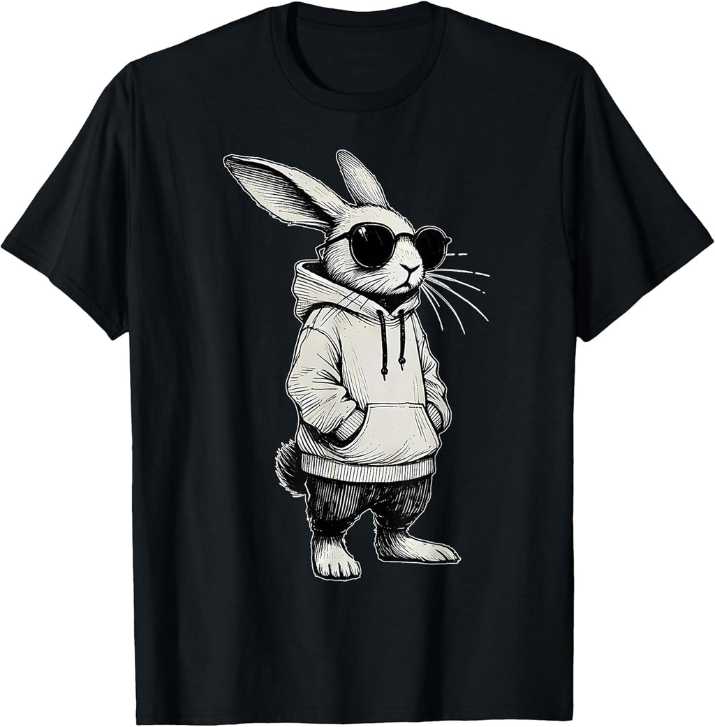Happy Easter Day Bunny Rabbit Men Boys Unisex T-shirt, Sweatshirt, Hoodie, Long Sleeve Tee - T-Shirt, Sweatshirt, Hoodie