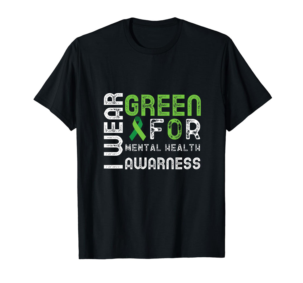 I Wear Green Mental Health T-Shirt - Fun Novelty Design for Adults - T-Shirt, Sweatshirt, Hoodie