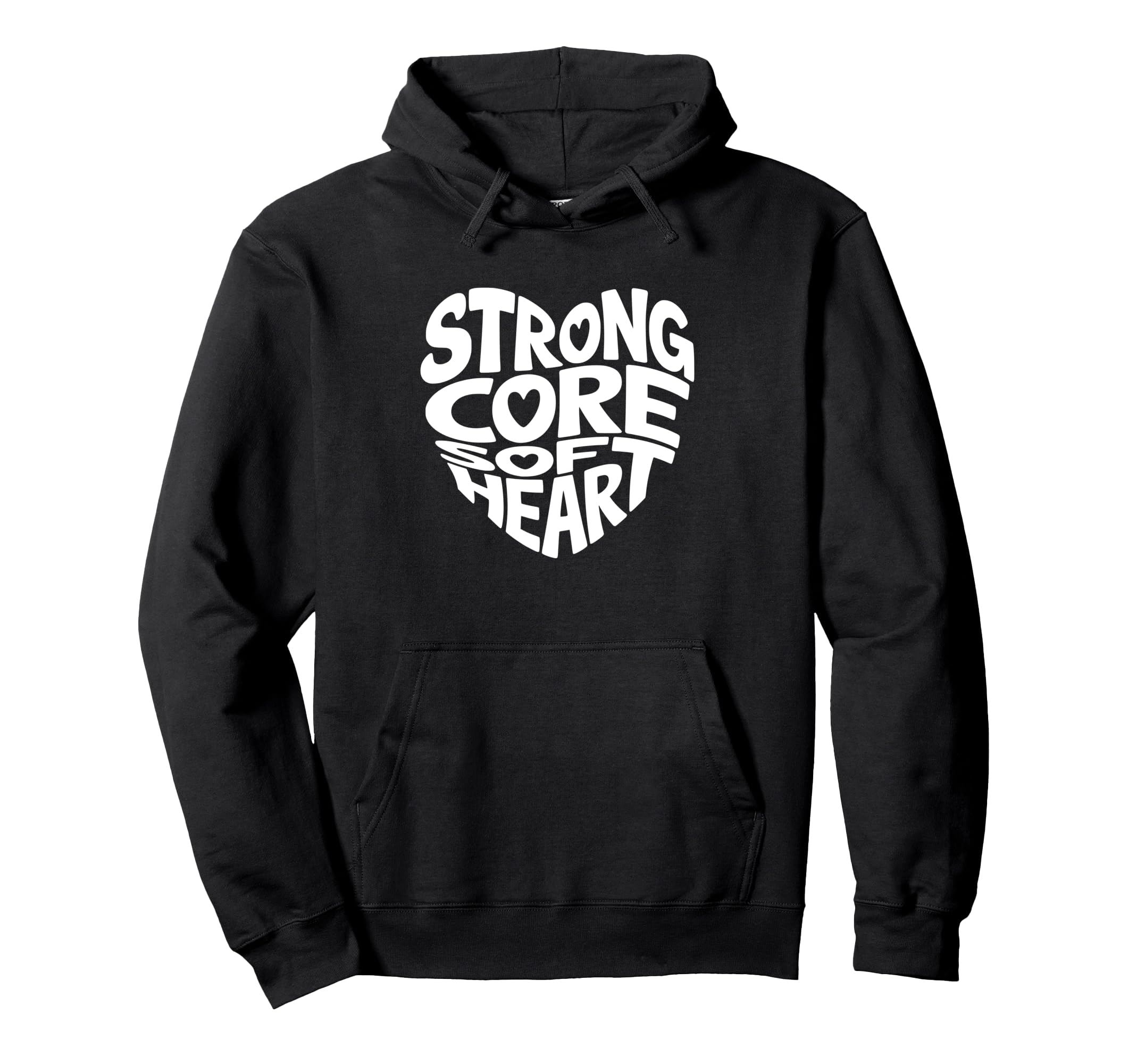 Strong Core Soft Heart Pilates Mental Health Hoodie - Graphic Print Unisex - T-Shirt, Sweatshirt, Hoodie