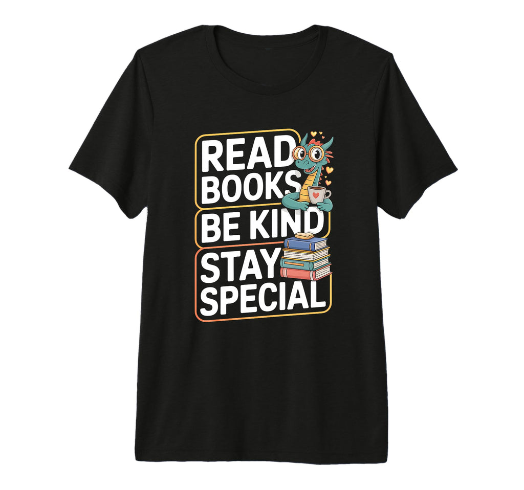 Book Lovers Reading Dragon Reading T-Shirt - Novelty Apparel Unisex - T-Shirt, Sweatshirt, Hoodie