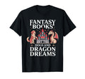 Fantasy Book Dogs And Dragon Dreams Bookish T-Shirt - Graphic Print Unisex - T-Shirt, Sweatshirt, Hoodie