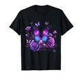 Beautiful Butterfly Purple Rose T-Shirt - Custom Art Print Unisex - T-Shirt, Sweatshirt, Hoodie