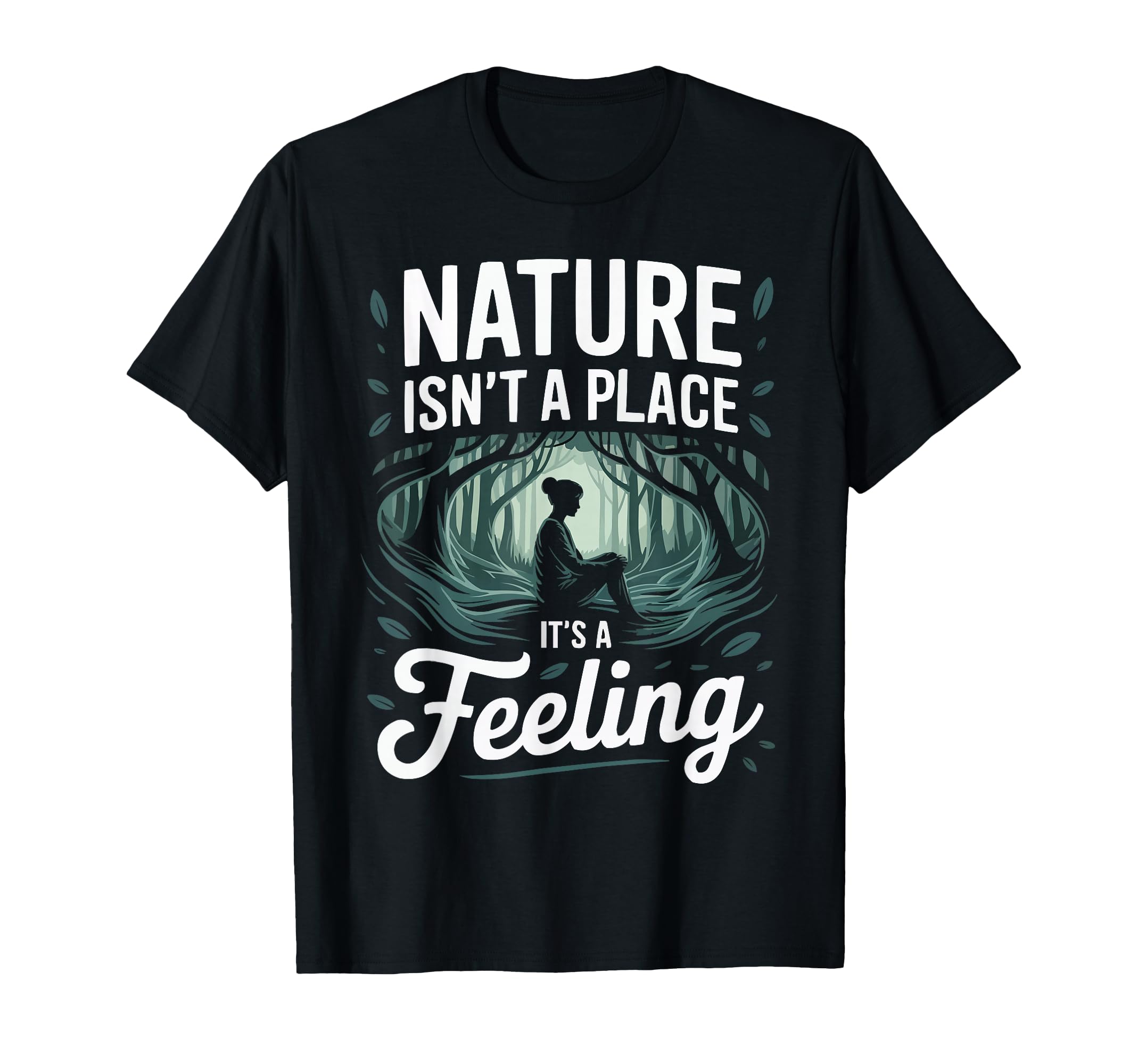 Shinrin Yoku Nature Therapy Tree T-Shirt - Minimalist Print Men Women - T-Shirt, Sweatshirt, Hoodie