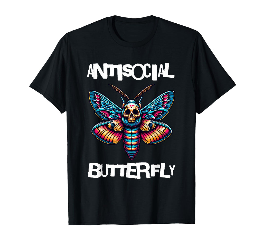 Antisocial Butterfly Funny Death T-Shirt - Custom Art Print for Adults - T-Shirt, Sweatshirt, Hoodie