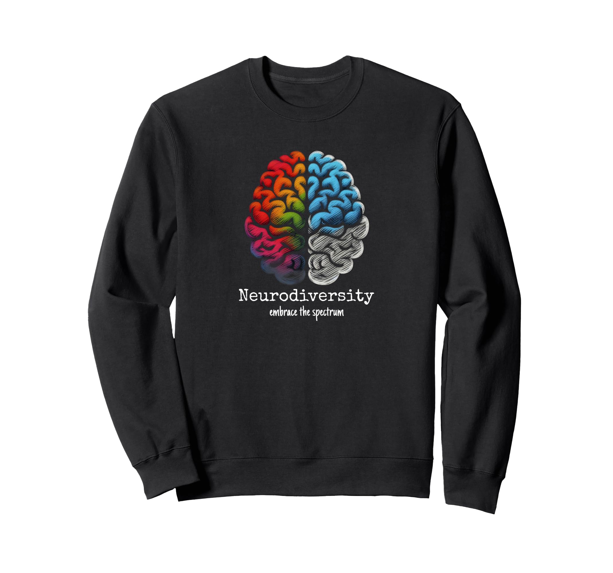Colorful Rainbow Brain Sweatshirt - Streetwear Style Men Women - T-Shirt, Sweatshirt, Hoodie
