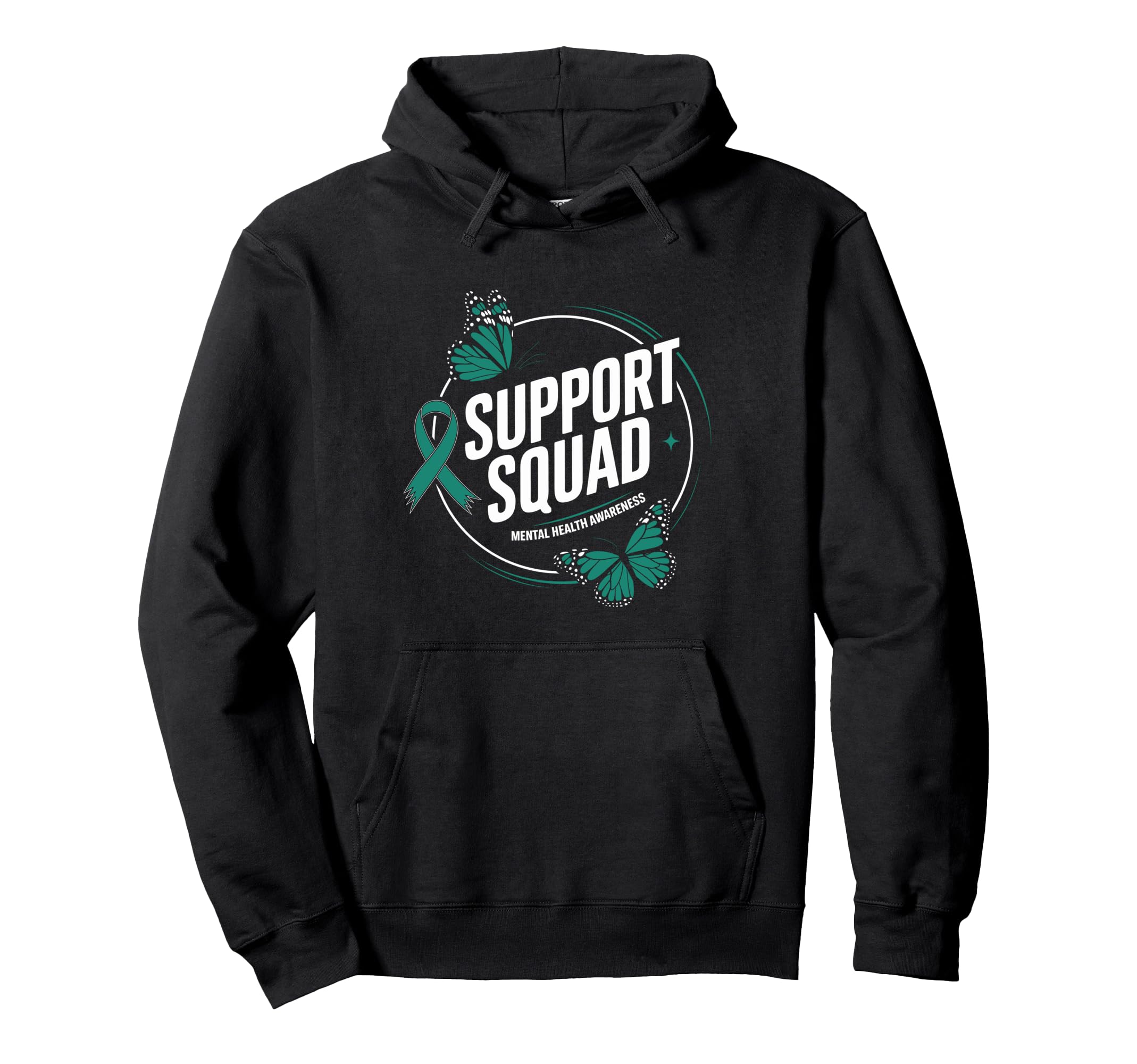 Support Squad Mental Health Awareness Hoodie - Graphic Print Men Women - T-Shirt, Sweatshirt, Hoodie