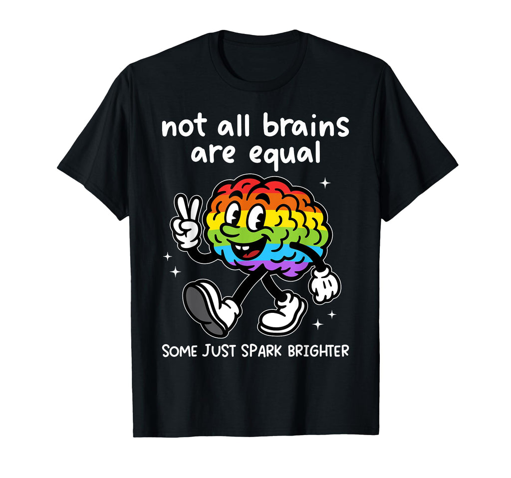 Adhd Rainbow Brain Funny Mental Health T-Shirt - Fun Novelty Design Unisex - T-Shirt, Sweatshirt, Hoodie