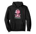 Flamaste Funny Flamingo Yoga Meditation Hoodie - Unique Graphic Men Women - T-Shirt, Sweatshirt, Hoodie