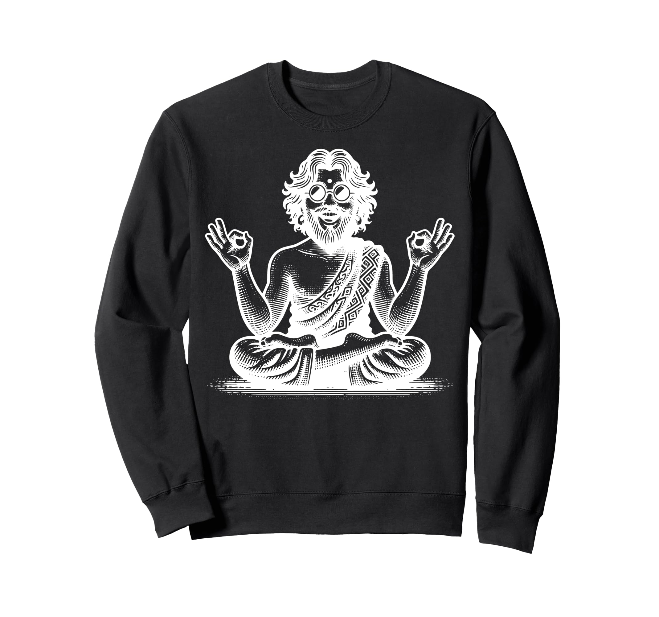 Stylish Yoga Figure Illustration Sweatshirt - Custom Art Print for Adults - T-Shirt, Sweatshirt, Hoodie