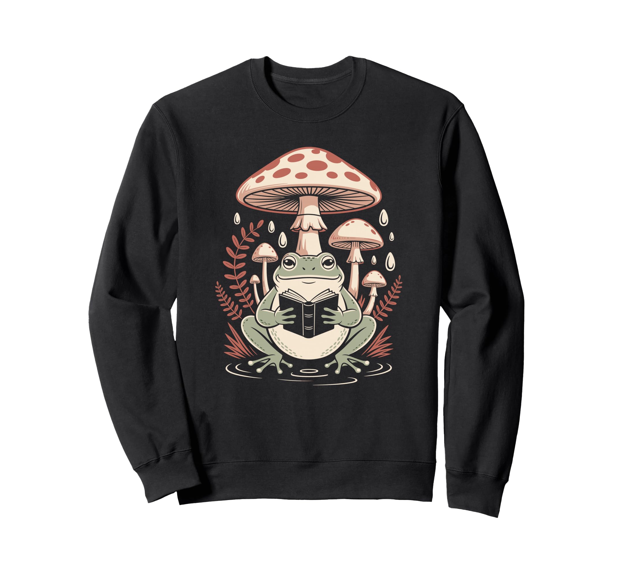 Whimsical Toad Enjoying Literature Sweatshirt - Trendy Graphic Men Women - T-Shirt, Sweatshirt, Hoodie