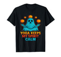 Yoga Spirit Calm Funny Ghost T-Shirt - Minimalist Print for Adults - T-Shirt, Sweatshirt, Hoodie