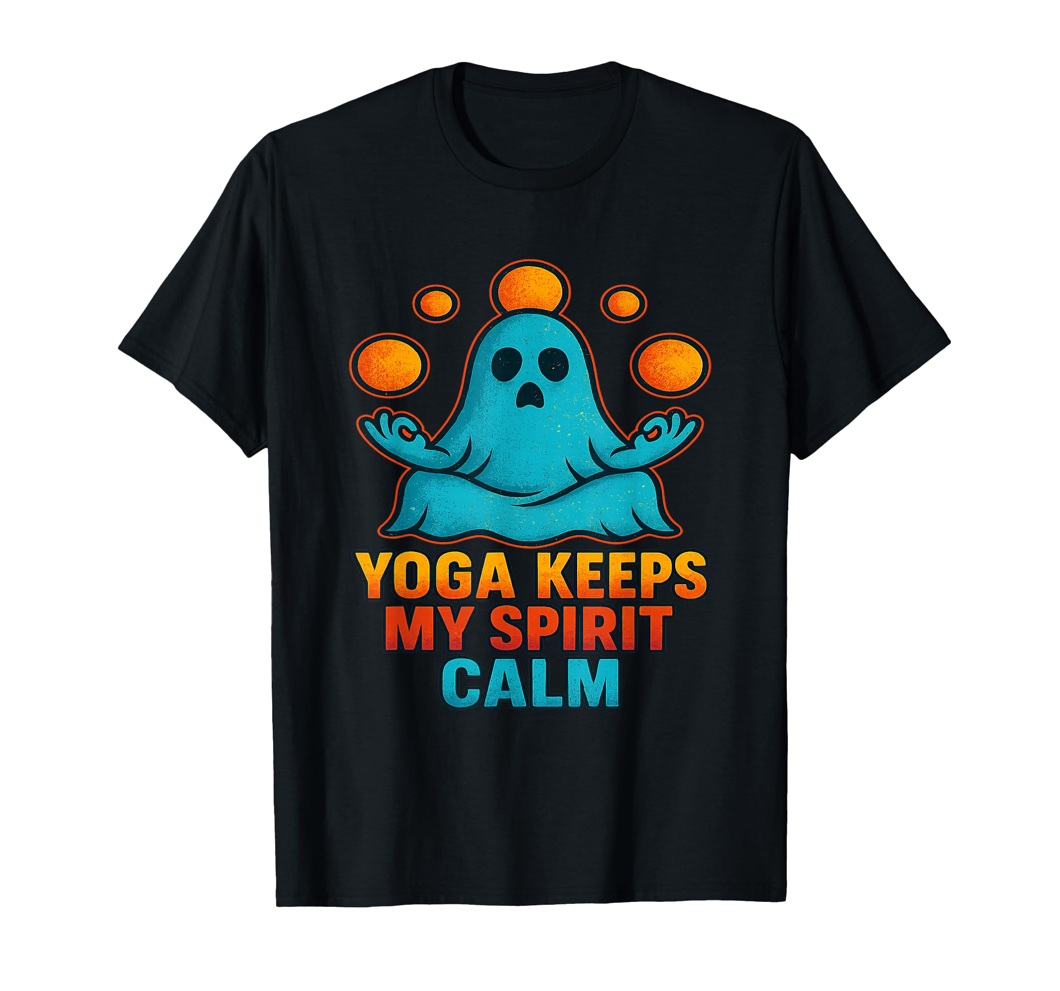 Yoga Spirit Calm Funny Ghost T-Shirt - Minimalist Print for Adults - T-Shirt, Sweatshirt, Hoodie