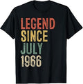 Legend Since July 1966 60th Birthday Men Women 60 Year Old T-Shirt Unisex T-shirt, Sweatshirt, Hoodie, Long Sleeve Tee - T-Shirt, Sweatshirt, Hoodie