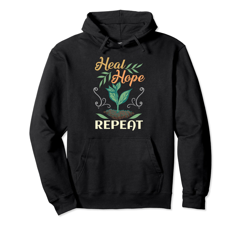 Heal Hope Repeat Mental Health Awareness Hoodie - Unique Graphic Unisex - T-Shirt, Sweatshirt, Hoodie