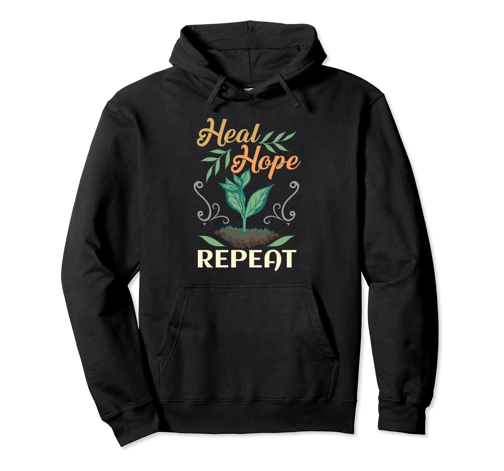 Heal Hope Repeat Mental Health Awareness Hoodie - Unique Graphic Unisex - T-Shirt, Sweatshirt, Hoodie