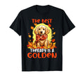 Best Therapy Is Golden Retriever Dog T-Shirt - Fun Novelty Design Unisex - T-Shirt, Sweatshirt, Hoodie